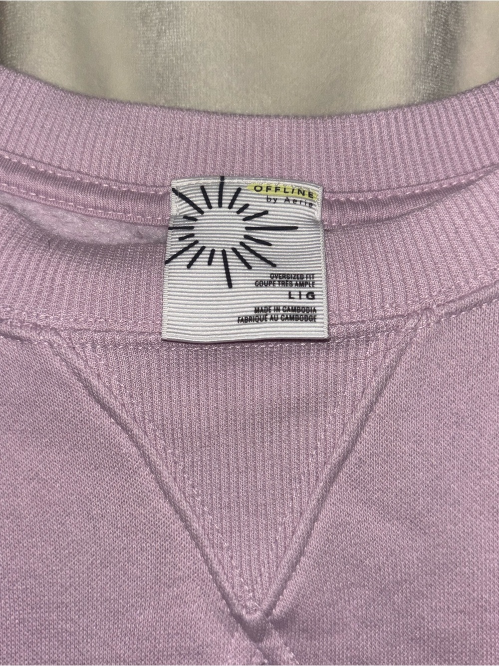Offline by Aerie Pastel Lilac Crewneck Sweater